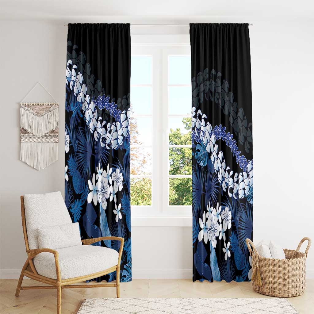 Polu Aloha Hawaii Lei Window Curtain Tropical Flowers Elegant Vibe - Polynesian Pride