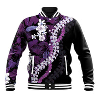 Poni Aloha Hawaii Lei Baseball Jacket Tropical Flowers Elegant Vibe - Polynesian Pride