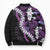 Poni Aloha Hawaii Lei Bomber Puffer Jacket Tropical Flowers Elegant Vibe - Polynesian Pride
