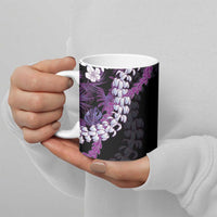 Poni Aloha Hawaii Lei Ceramic Mug Tropical Flowers Elegant Vibe - Polynesian Pride