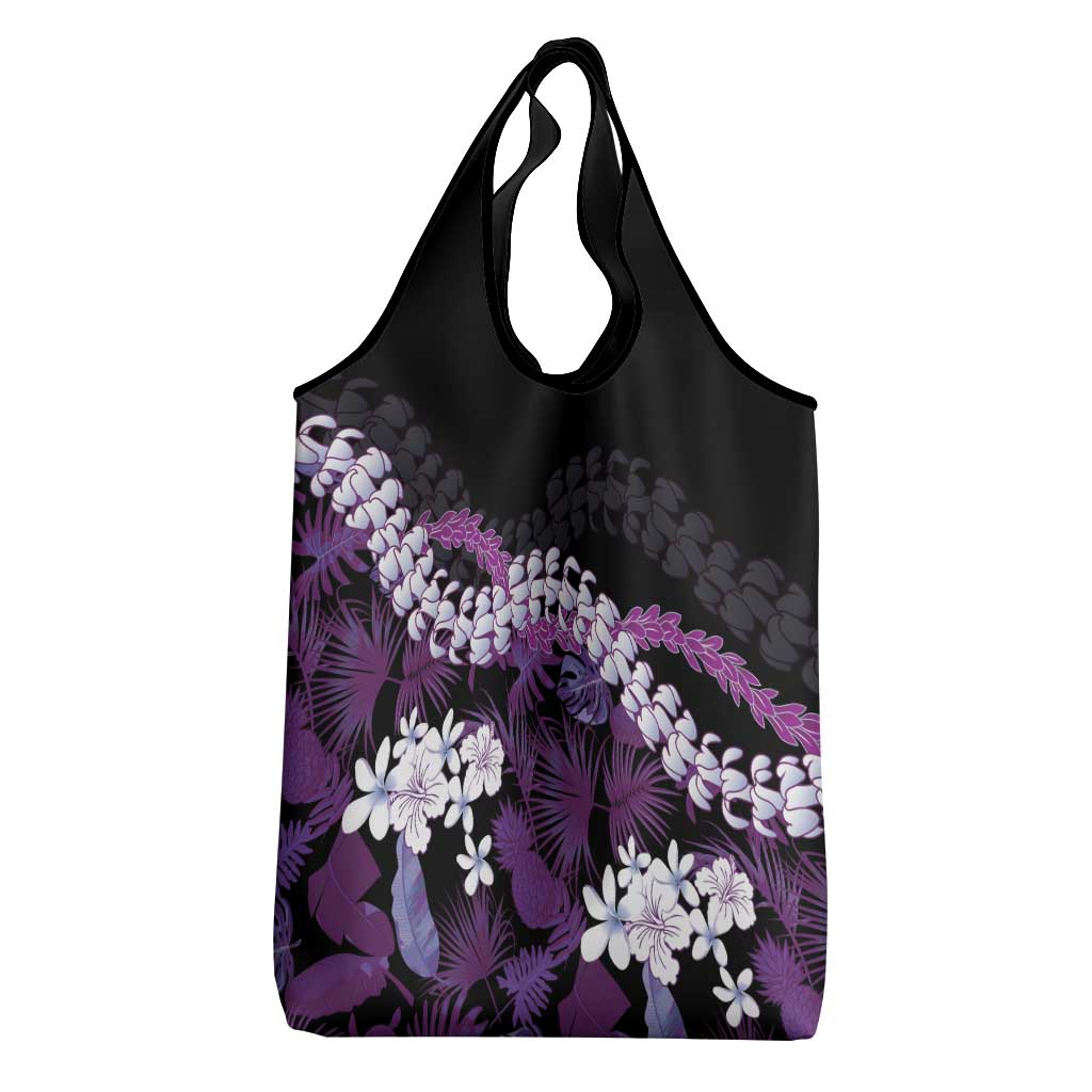 Poni Aloha Hawaii Lei Grocery Bag Tropical Flowers Elegant Vibe - Polynesian Pride