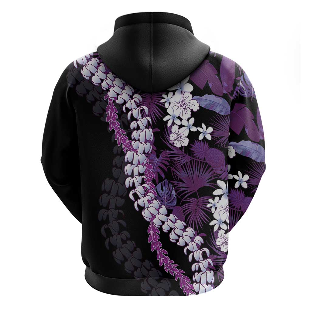 Poni Aloha Hawaii Lei Hoodie Tropical Flowers Elegant Vibe - Polynesian Pride