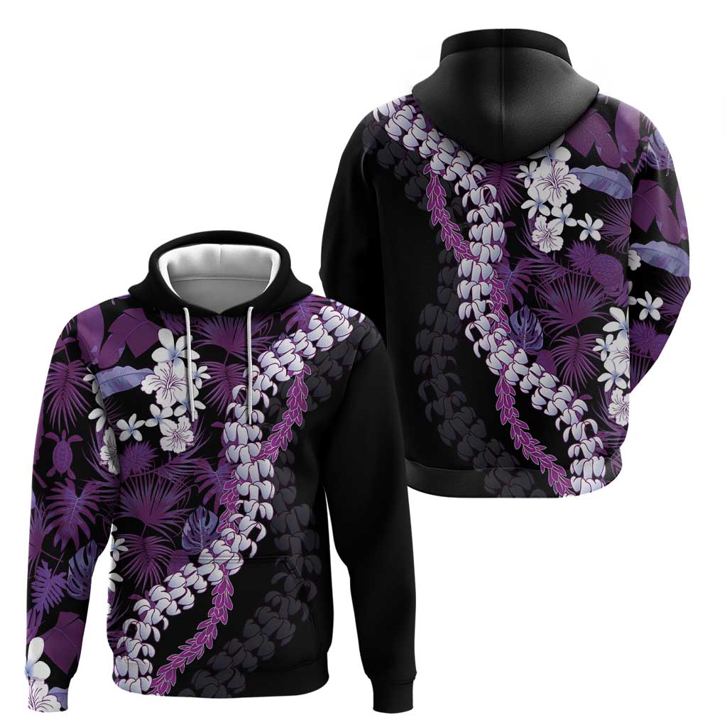 Poni Aloha Hawaii Lei Hoodie Tropical Flowers Elegant Vibe - Polynesian Pride