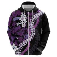 Poni Aloha Hawaii Lei Hoodie Tropical Flowers Elegant Vibe - Polynesian Pride
