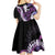 Poni Aloha Hawaii Lei Kid Short Sleeve Dress Tropical Flowers Elegant Vibe - Polynesian Pride