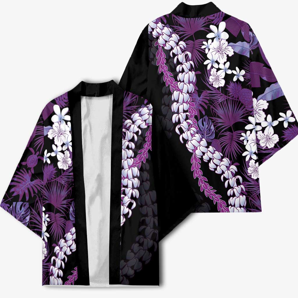Poni Aloha Hawaii Lei Kimono Tropical Flowers Elegant Vibe - Polynesian Pride