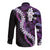 Poni Aloha Hawaii Lei Long Sleeve Button Shirt Tropical Flowers Elegant Vibe - Polynesian Pride