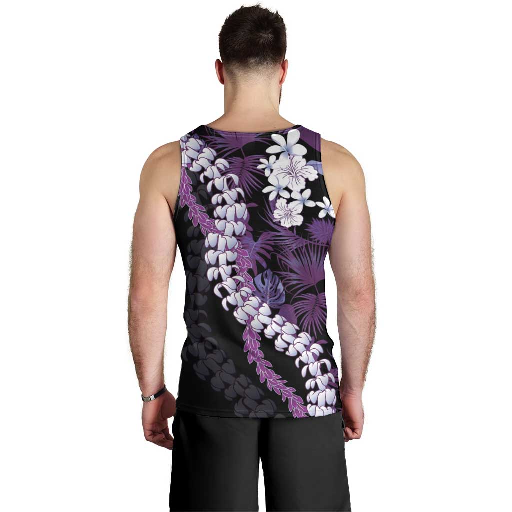 Poni Aloha Hawaii Lei Men Tank Top Tropical Flowers Elegant Vibe - Polynesian Pride