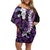 Poni Aloha Hawaii Lei Off Shoulder Short Dress Tropical Flowers Elegant Vibe - Polynesian Pride