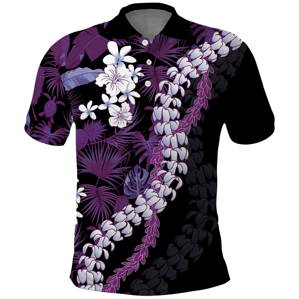 Poni Aloha Hawaii Lei Polo Shirt Tropical Flowers Elegant Vibe - Polynesian Pride