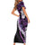 Poni Aloha Hawaii Lei Short Sleeve Bodycon Dress Tropical Flowers Elegant Vibe - Polynesian Pride