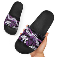 Poni Aloha Hawaii Lei Slide Sandals Tropical Flowers Elegant Vibe - Polynesian Pride