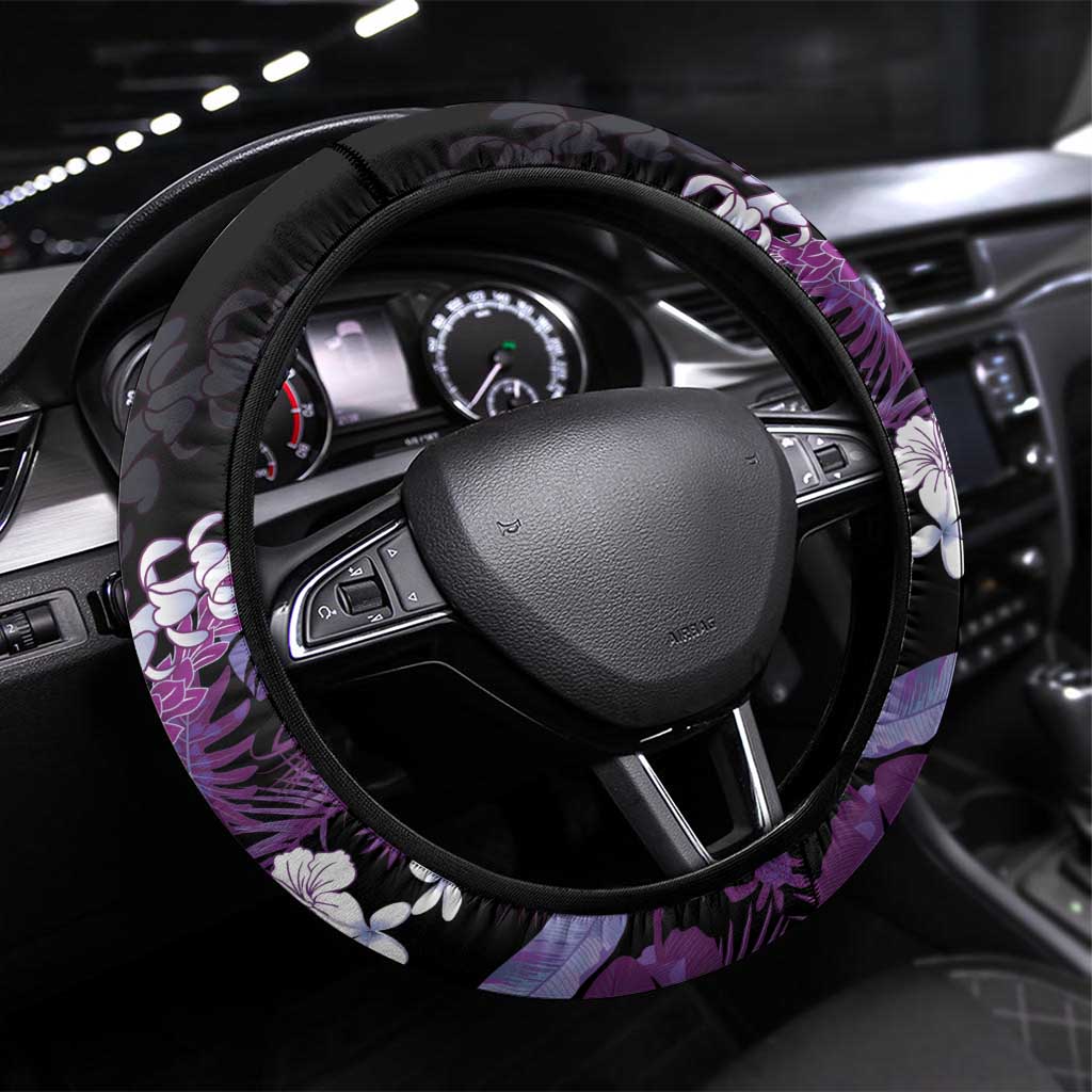 Poni Aloha Hawaii Lei Steering Wheel Cover Tropical Flowers Elegant Vibe - Polynesian Pride