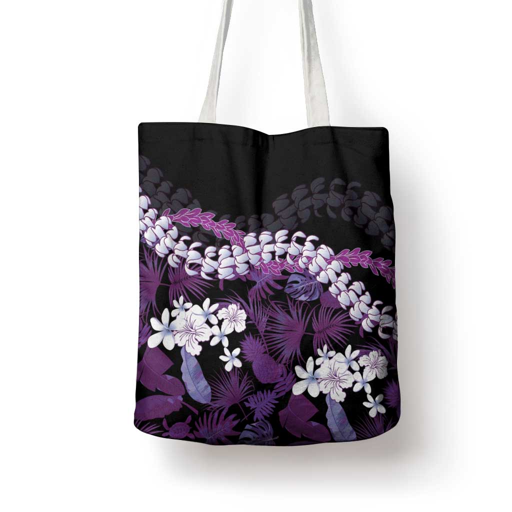 Poni Aloha Hawaii Lei Tote Bag Tropical Flowers Elegant Vibe - Polynesian Pride