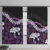 Poni Aloha Hawaii Lei Window Curtain Tropical Flowers Elegant Vibe - Polynesian Pride