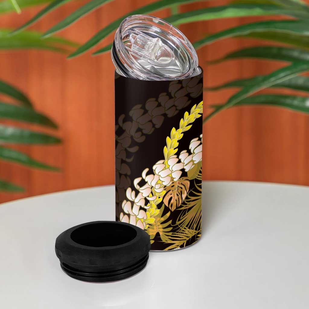 Kula Aloha Hawaii Lei 4 in 1 Can Cooler Tumbler Tropical Flowers Elegant Vibe - Polynesian Pride