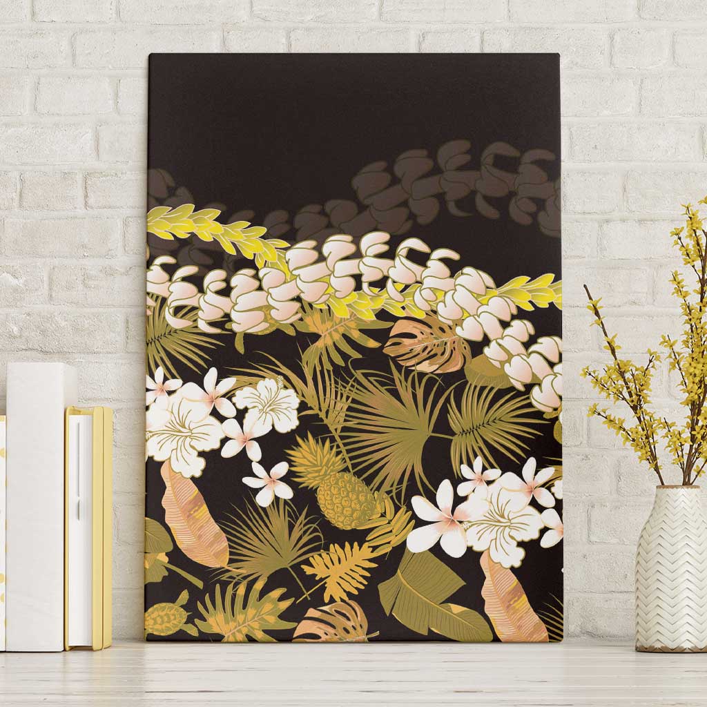 Kula Aloha Hawaii Lei Canvas Wall Art Tropical Flowers Elegant Vibe - Polynesian Pride