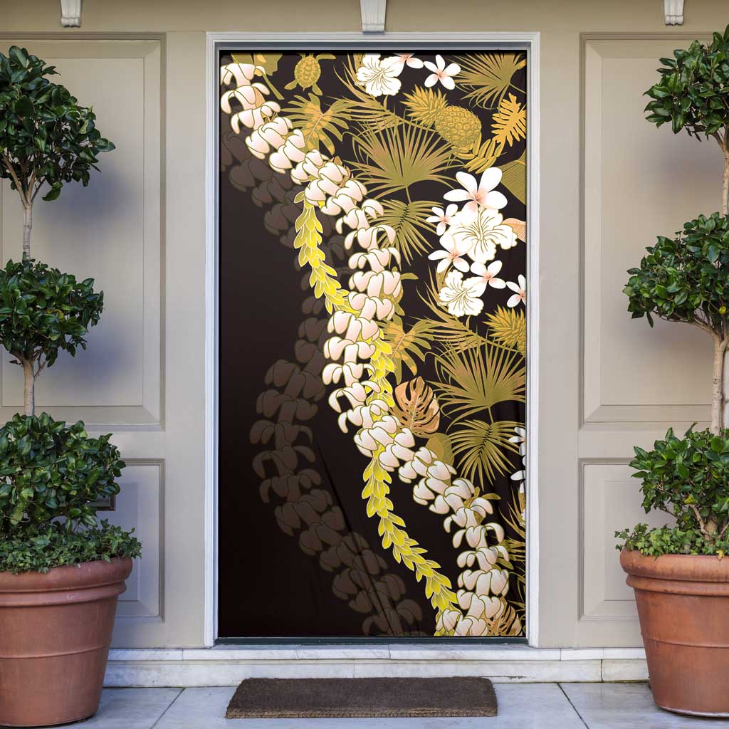 Kula Aloha Hawaii Lei Door Cover Tropical Flowers Elegant Vibe - Polynesian Pride