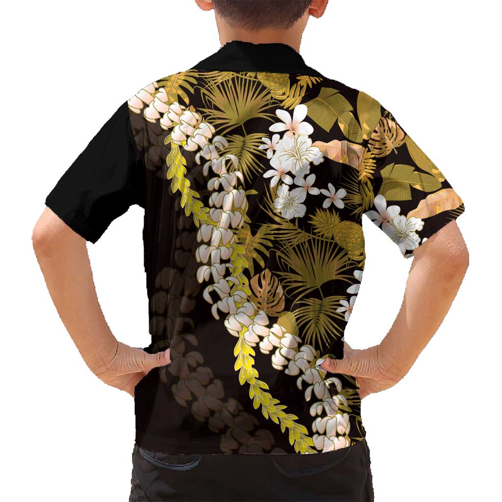 Kula Aloha Hawaii Lei Family Matching Long Sleeve Bodycon Dress and Hawaiian Shirt Tropical Flowers Elegant Vibe - Polynesian Pride