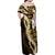 Kula Aloha Hawaii Lei Family Matching Off Shoulder Maxi Dress and Hawaiian Shirt Tropical Flowers Elegant Vibe - Polynesian Pride