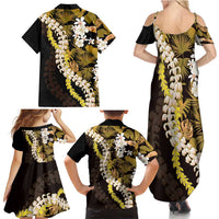 Kula Aloha Hawaii Lei Family Matching Summer Maxi Dress and Hawaiian Shirt Tropical Flowers Elegant Vibe LT14 - Polynesian Pride