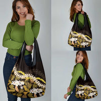 Kula Aloha Hawaii Lei Grocery Bag Tropical Flowers Elegant Vibe - Polynesian Pride