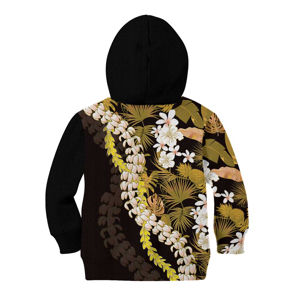 Kula Aloha Hawaii Lei Kid Hoodie Tropical Flowers Elegant Vibe - Polynesian Pride