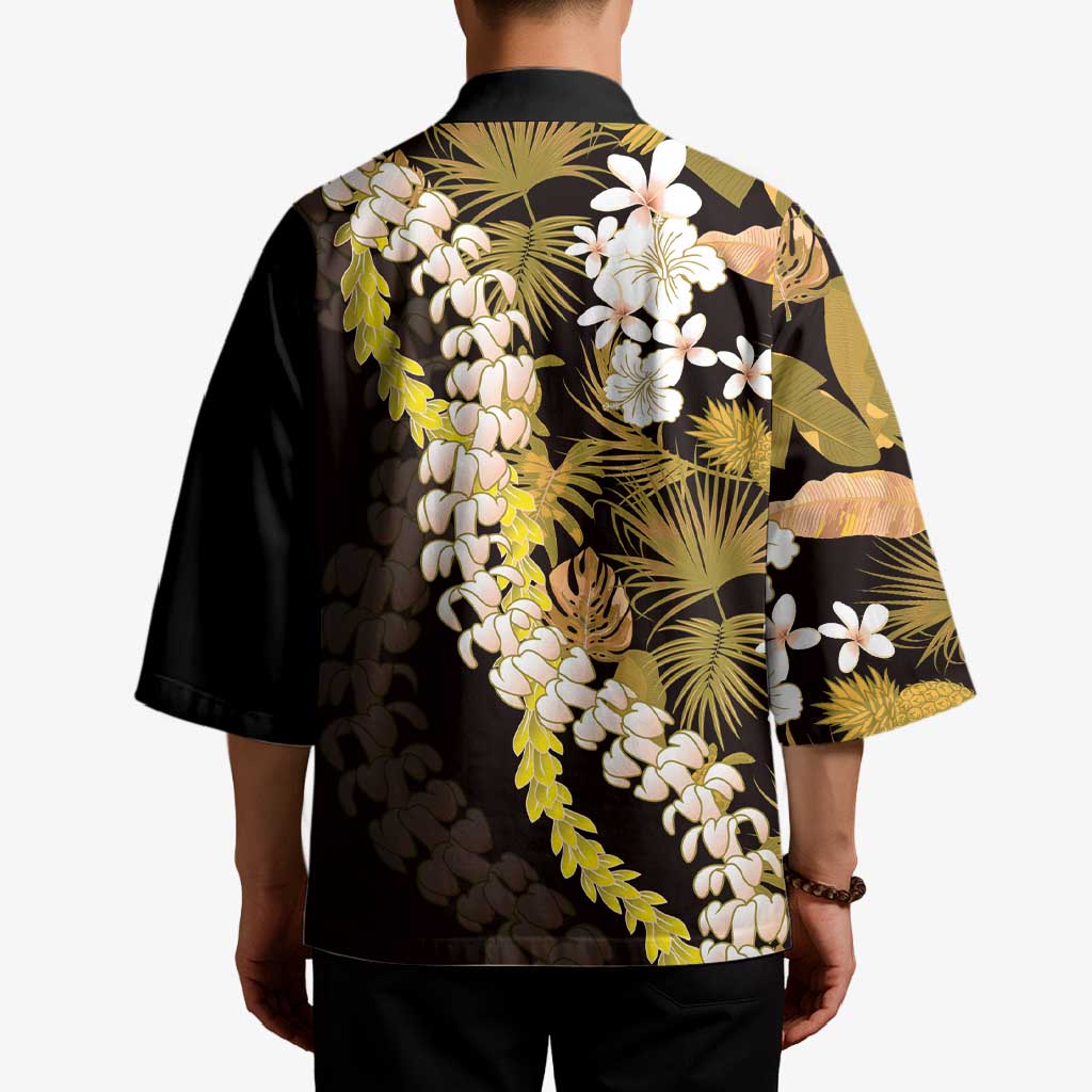 Kula Aloha Hawaii Lei Kimono Tropical Flowers Elegant Vibe - Polynesian Pride