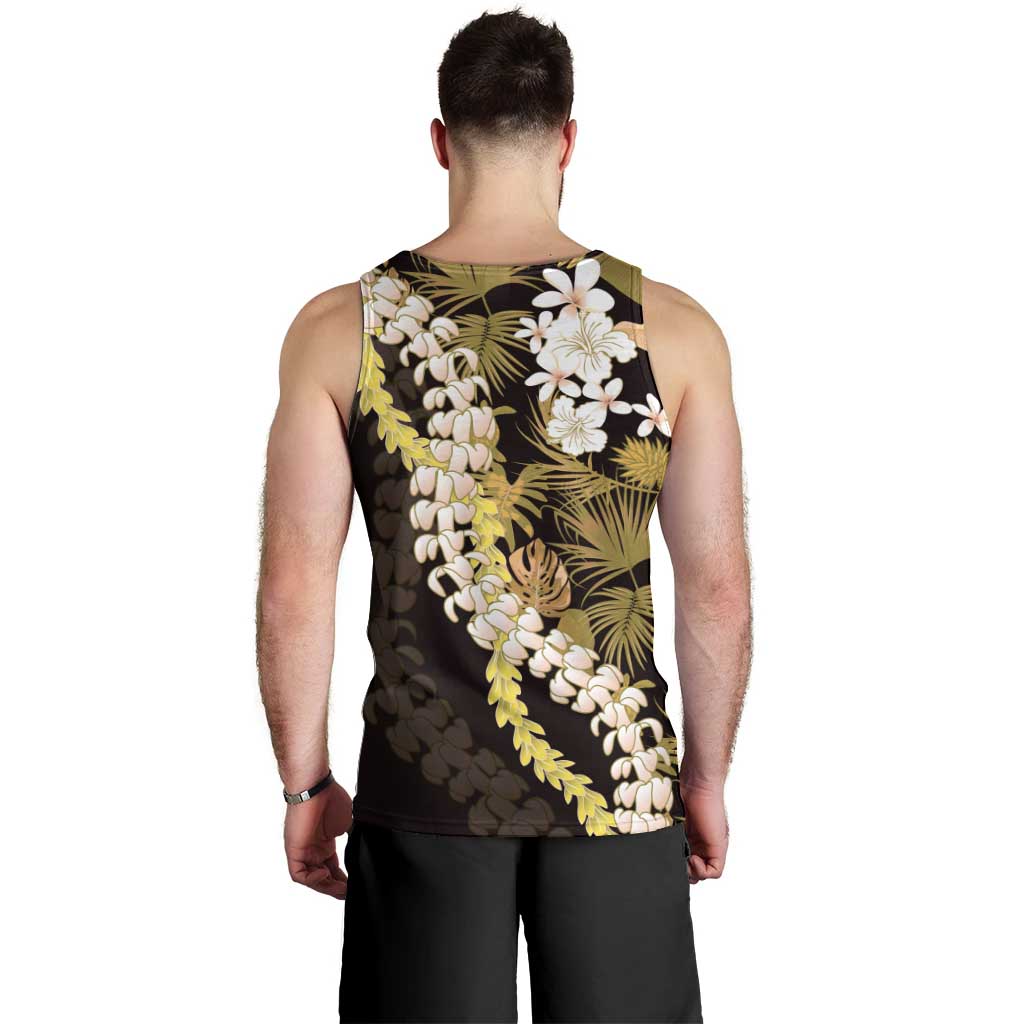 Kula Aloha Hawaii Lei Men Tank Top Tropical Flowers Elegant Vibe - Polynesian Pride