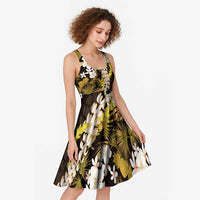 Kula Aloha Hawaii Lei Midi Dress Tropical Flowers Elegant Vibe - Polynesian Pride