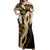 Kula Aloha Hawaii Lei Off Shoulder Maxi Dress Tropical Flowers Elegant Vibe - Polynesian Pride