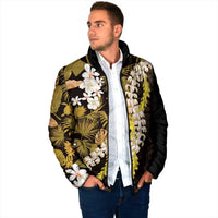 Kula Aloha Hawaii Lei Padded Jacket Tropical Flowers Elegant Vibe - Polynesian Pride