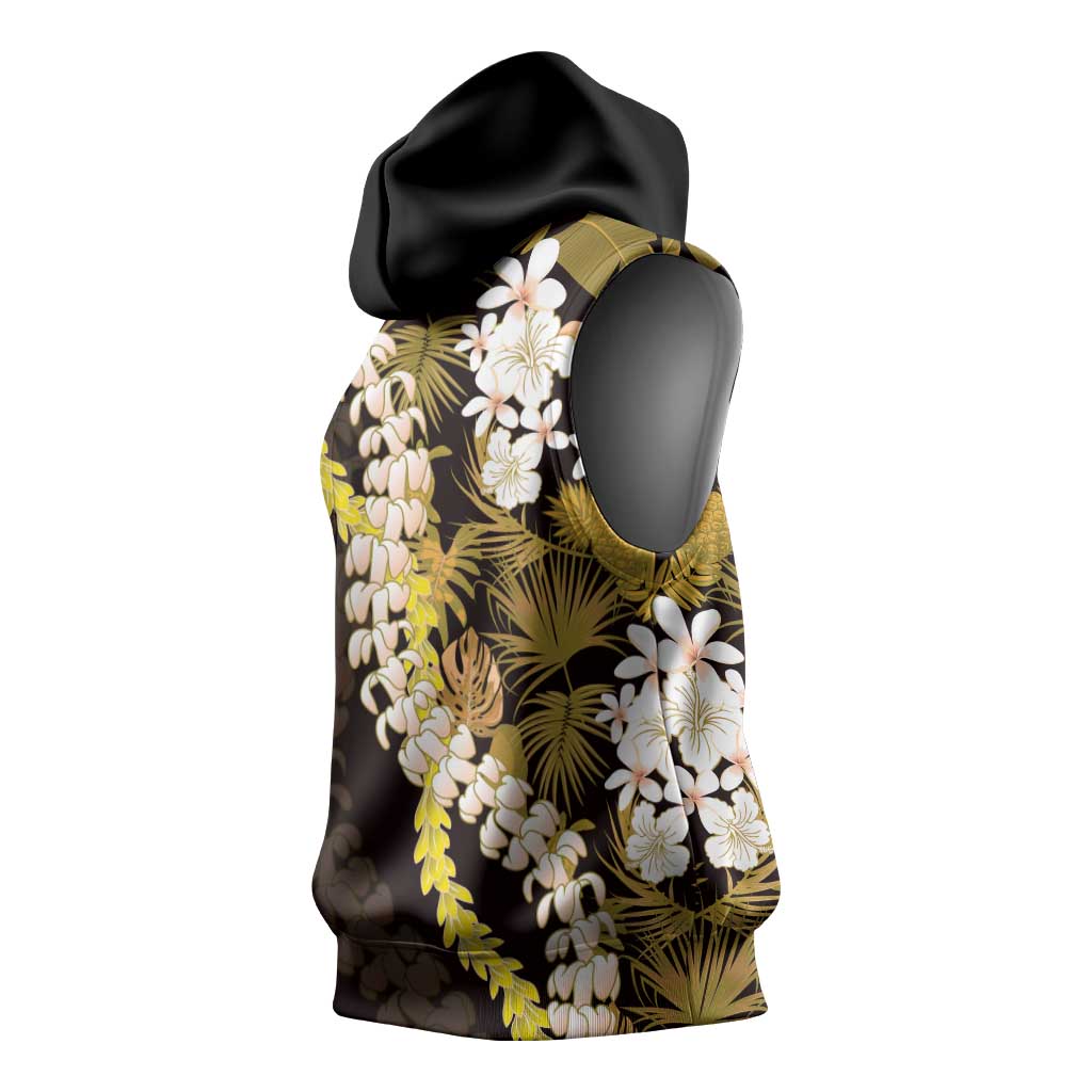 Kula Aloha Hawaii Lei Sleeveless Hoodie Tropical Flowers Elegant Vibe LT14 - Polynesian Pride