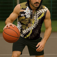 Kula Aloha Hawaii Lei Sleeveless Zip Hoodie Tropical Flowers Elegant Vibe - Polynesian Pride