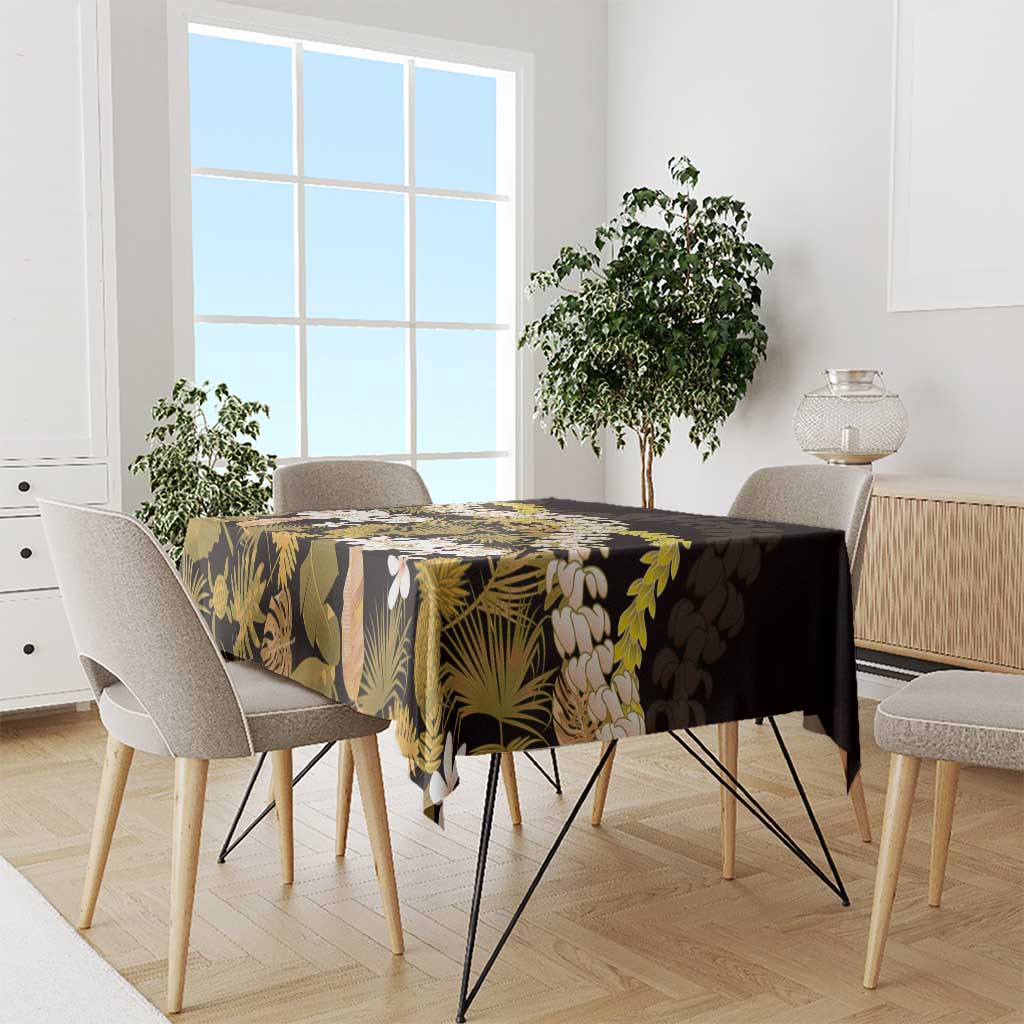 Kula Aloha Hawaii Lei Tablecloth Tropical Flowers Elegant Vibe - Polynesian Pride
