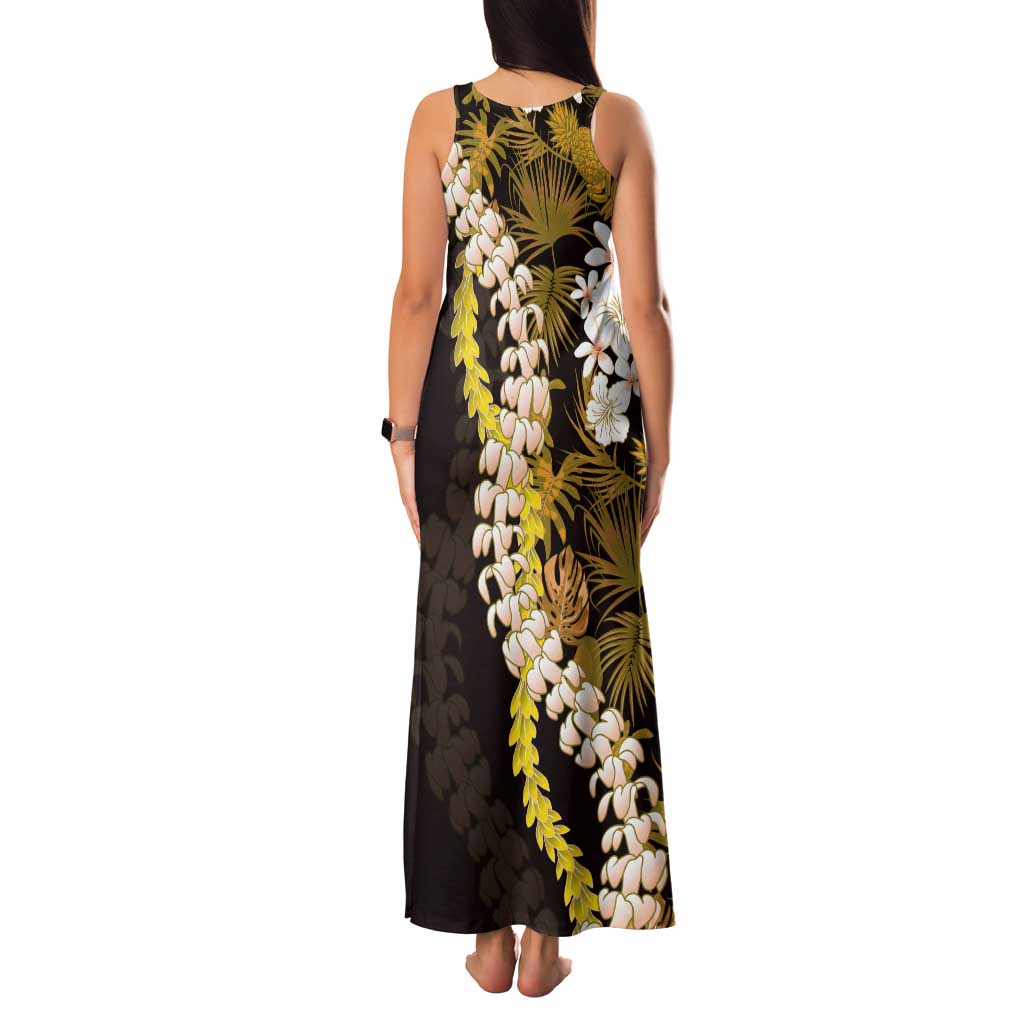 Kula Aloha Hawaii Lei Tank Maxi Dress Tropical Flowers Elegant Vibe LT14 - Polynesian Pride