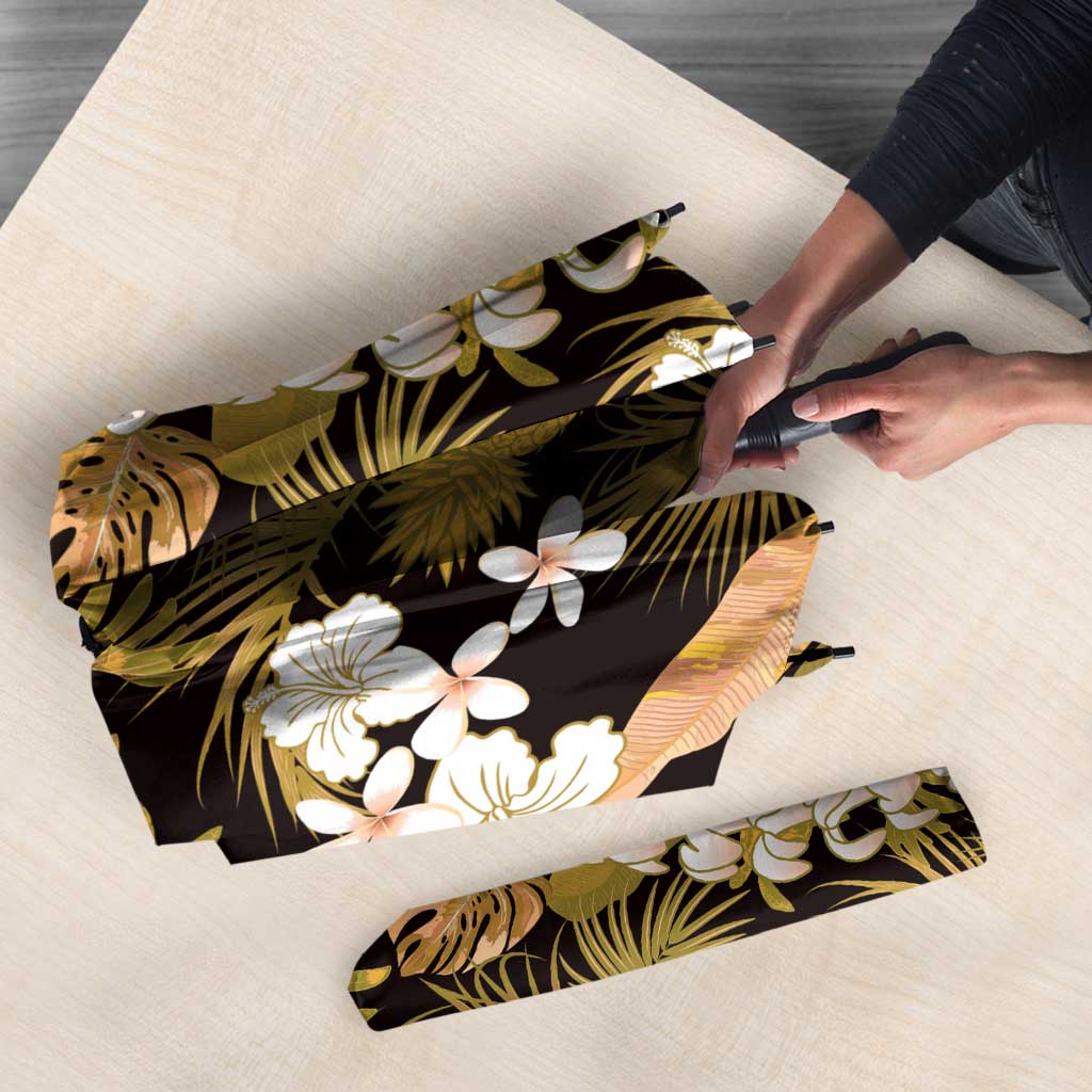 Kula Aloha Hawaii Lei Umbrella Tropical Flowers Elegant Vibe - Polynesian Pride