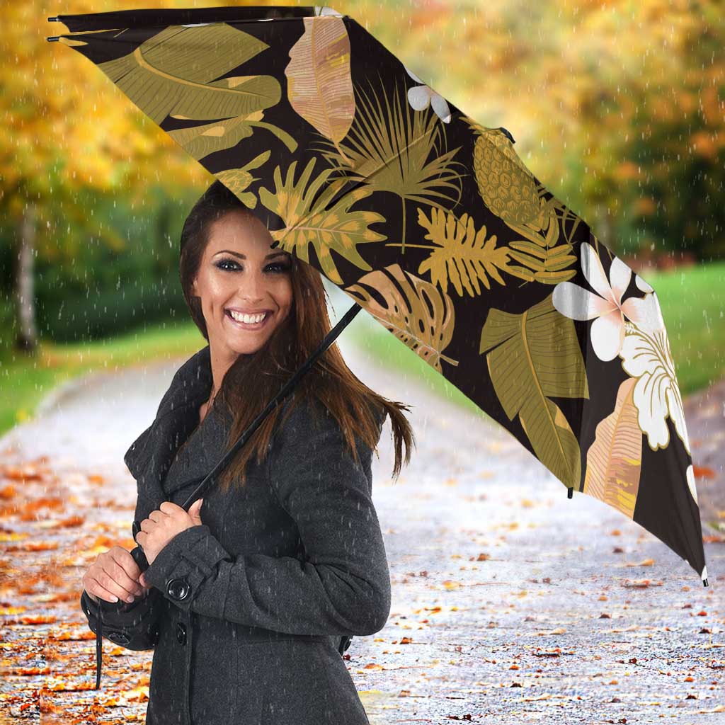 Kula Aloha Hawaii Lei Umbrella Tropical Flowers Elegant Vibe - Polynesian Pride