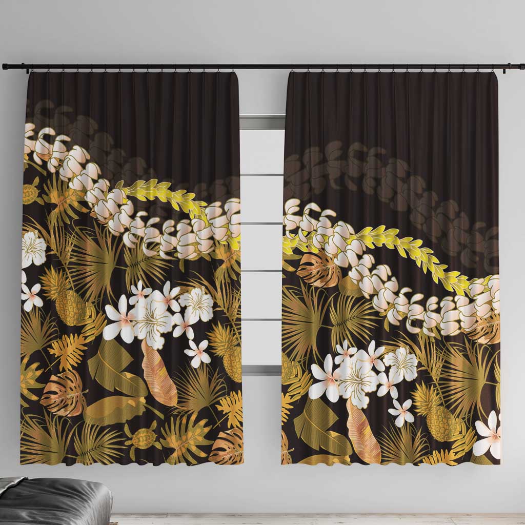 Kula Aloha Hawaii Lei Window Curtain Tropical Flowers Elegant Vibe - Polynesian Pride