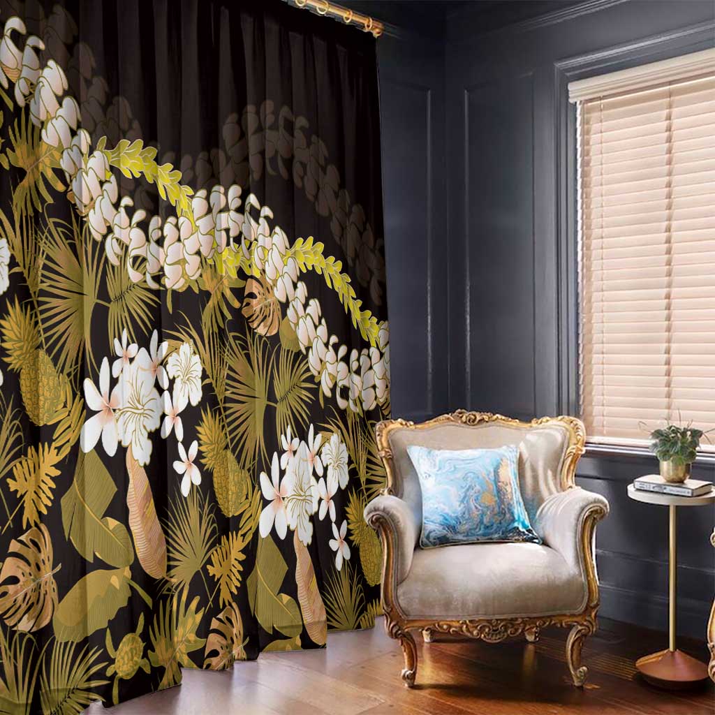 Kula Aloha Hawaii Lei Window Curtain Tropical Flowers Elegant Vibe - Polynesian Pride