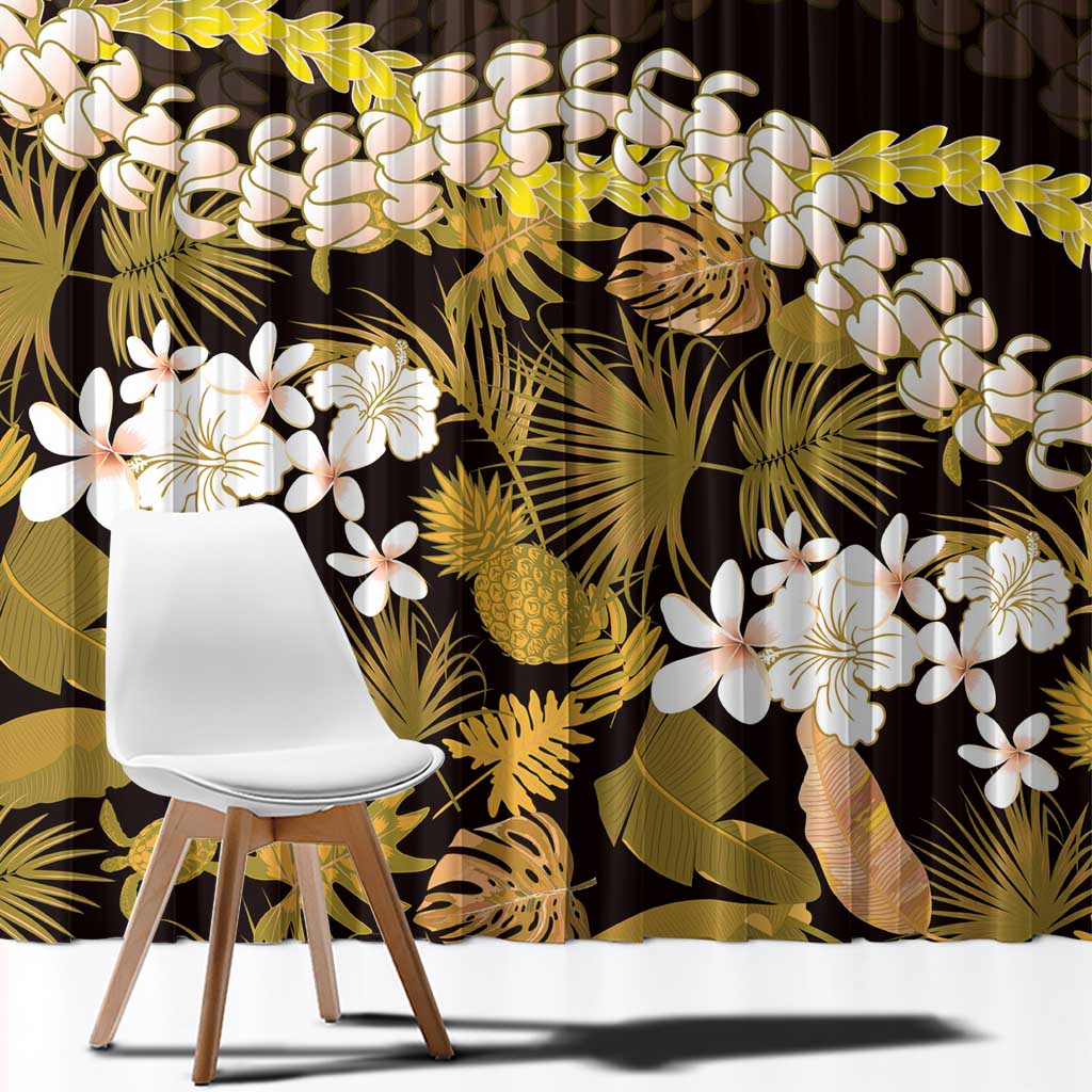 Kula Aloha Hawaii Lei Window Curtain Tropical Flowers Elegant Vibe - Polynesian Pride