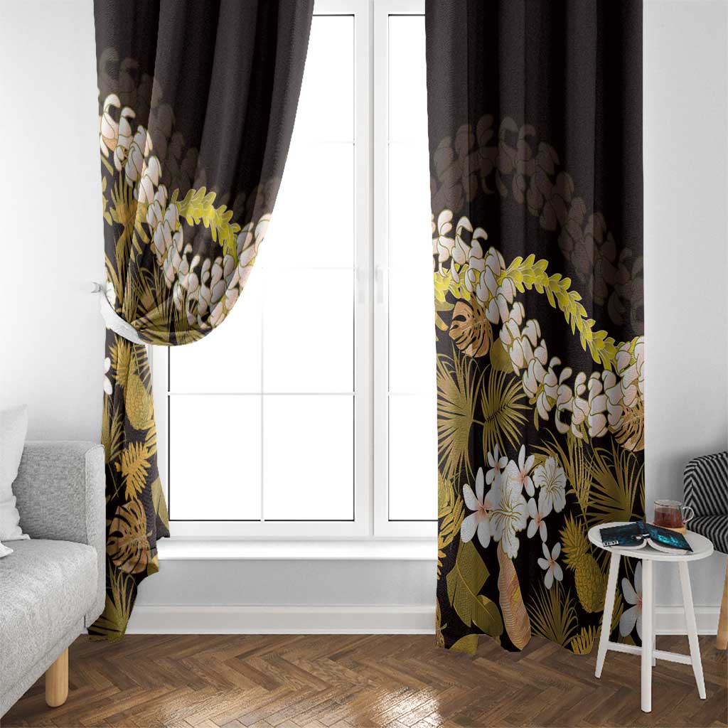 Kula Aloha Hawaii Lei Window Curtain Tropical Flowers Elegant Vibe - Polynesian Pride