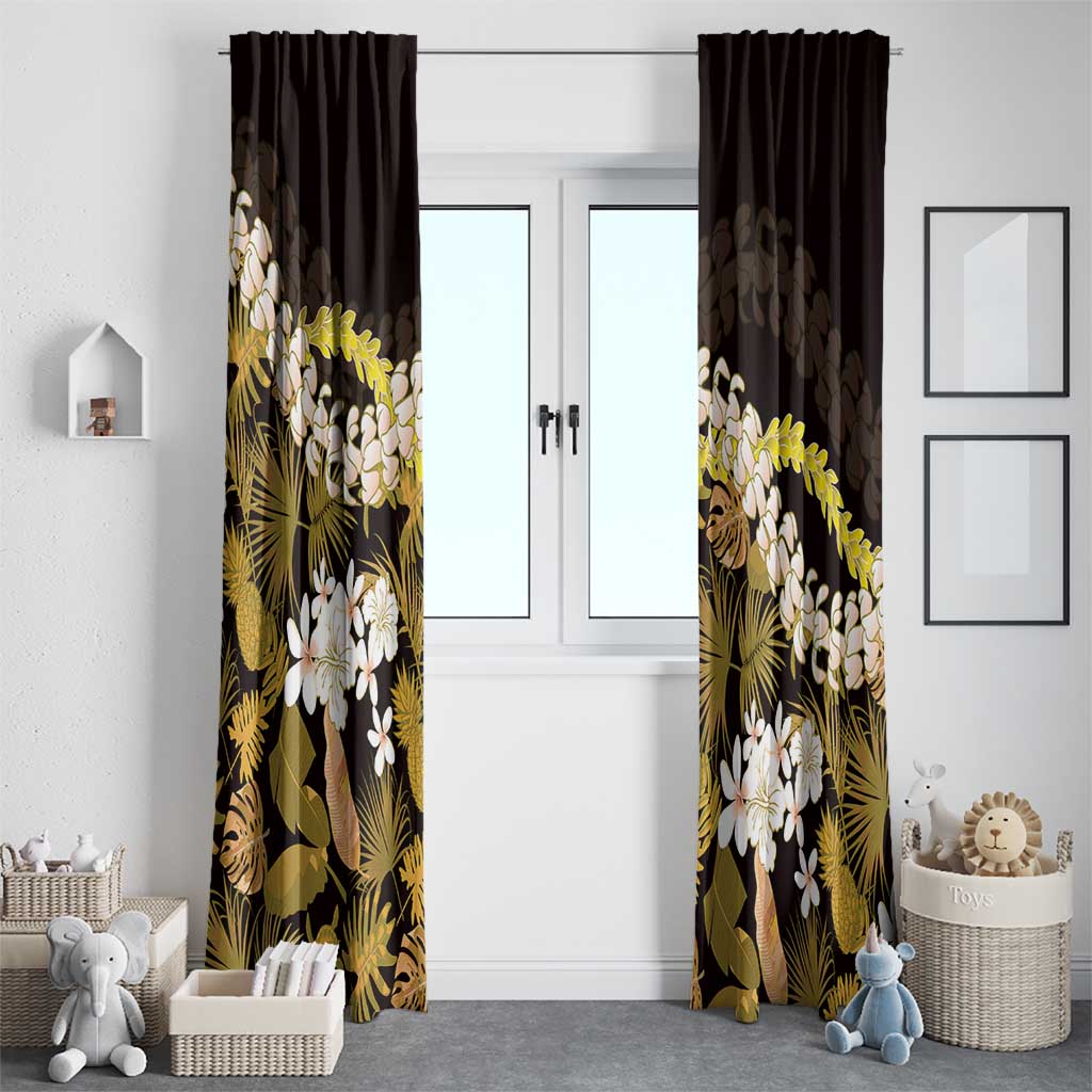 Kula Aloha Hawaii Lei Window Curtain Tropical Flowers Elegant Vibe - Polynesian Pride
