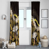 Kula Aloha Hawaii Lei Window Curtain Tropical Flowers Elegant Vibe - Polynesian Pride