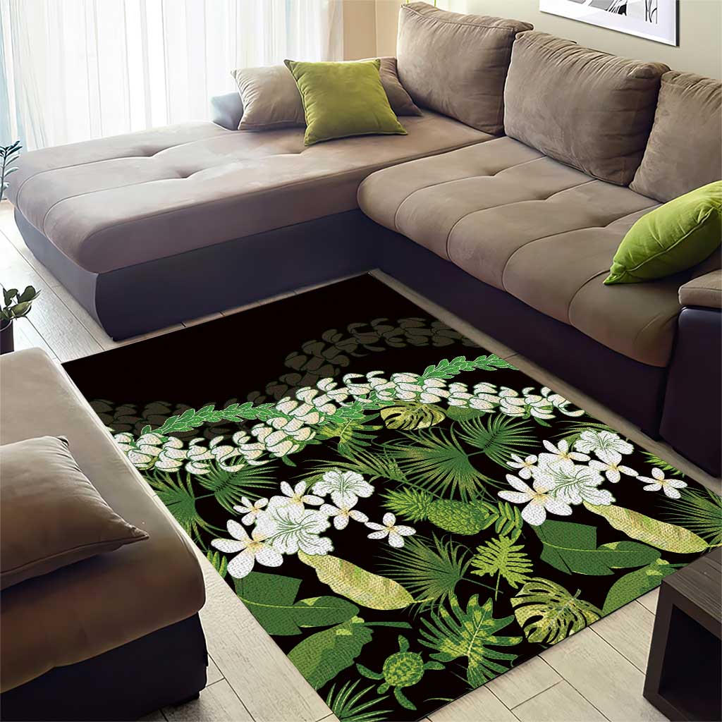 Omaomao Aloha Hawaii Lei Area Rug Tropical Flowers Elegant Vibe - Polynesian Pride