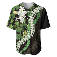 Omaomao Aloha Hawaii Lei Baseball Jersey Tropical Flowers Elegant Vibe LT14 Green - Polynesian Pride
