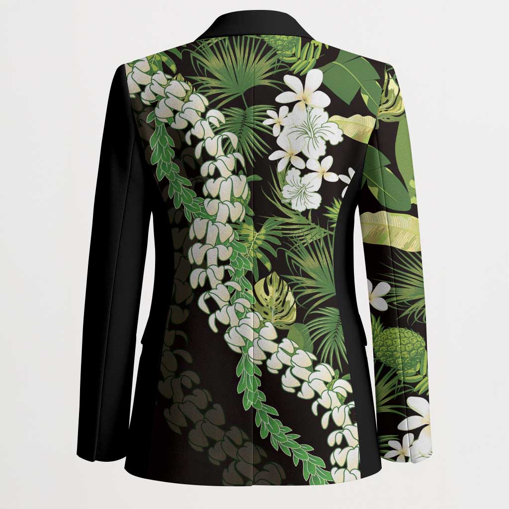 Omaomao Aloha Hawaii Lei Blazer Tropical Flowers Elegant Vibe - Polynesian Pride