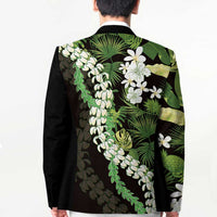 Omaomao Aloha Hawaii Lei Blazer Tropical Flowers Elegant Vibe - Polynesian Pride
