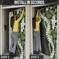 Omaomao Aloha Hawaii Lei Door Cover Tropical Flowers Elegant Vibe - Polynesian Pride
