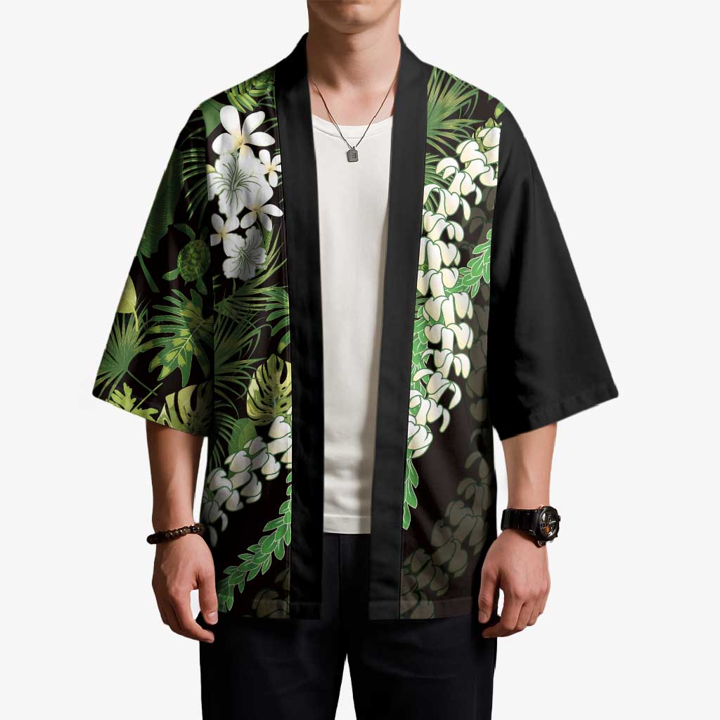 Omaomao Aloha Hawaii Lei Kimono Tropical Flowers Elegant Vibe - Polynesian Pride